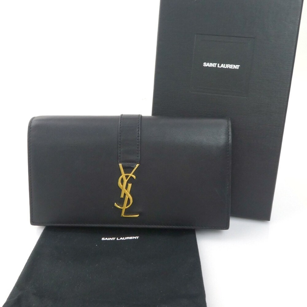 Auth Saint Laurent Long Wallet Black #302896S34B - Picture 16 of 16